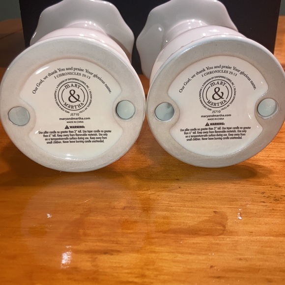 Mary & Martha G&G Candlestick Holders Set of Two - Picture 4 of 8